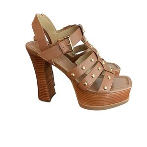 MICHAEL MICHAEL KORS Jagger Studded Leather Platform Sandal